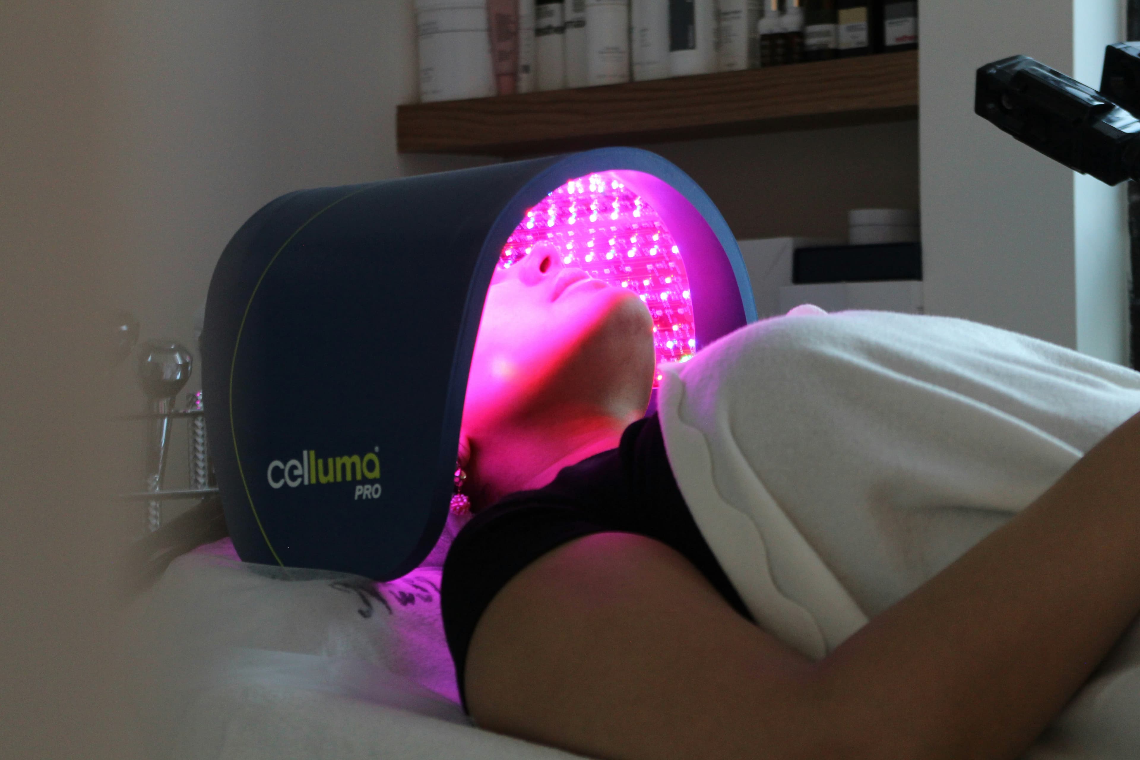 Close-up of a holistic facial treatment in Tenerife, combining clinical skincare with intentional, calming touch